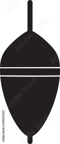 Fishing Float Silhouette Vector Format – Black Fishing Equipment Illustration