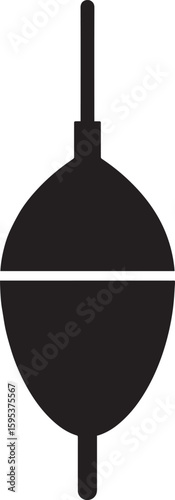 Fishing Float Silhouette Vector Format – Black Fishing Equipment Illustration