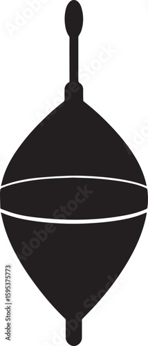 Fishing Float Silhouette Vector Format – Black Fishing Equipment Illustration