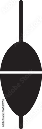 Fishing Float Silhouette Vector Format – Black Fishing Equipment Illustration