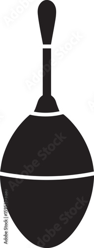 Fishing Float Silhouette Vector Format – Black Fishing Equipment Illustration