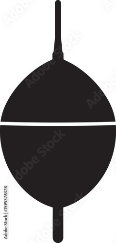 Fishing Float Silhouette Vector Format – Black Fishing Equipment Illustration