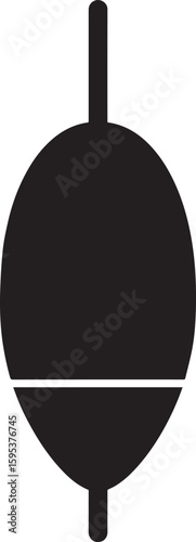 Fishing Float Silhouette Vector Format – Black Fishing Equipment Illustration