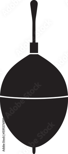 Fishing Float Silhouette Vector Format – Black Fishing Equipment Illustration