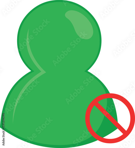 vector illustration concept icon blocked user contact