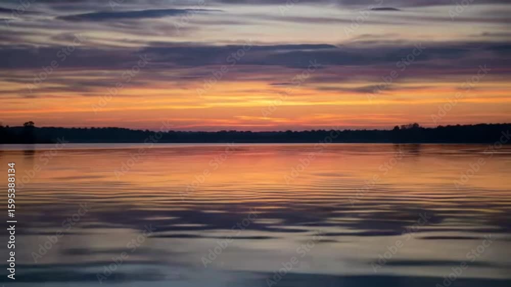 Serene sunset over a calm lake Serene sunset over a calm lake