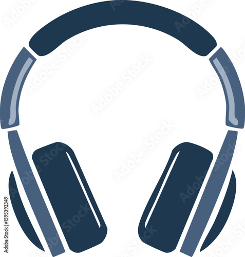 headphones logo silhouette bold and minimal icon vector illustration.listen, music, silhouette, sound, ear, audio, device, illustration, modern, design, earphones, icon, vector, bass, entertainment, 
