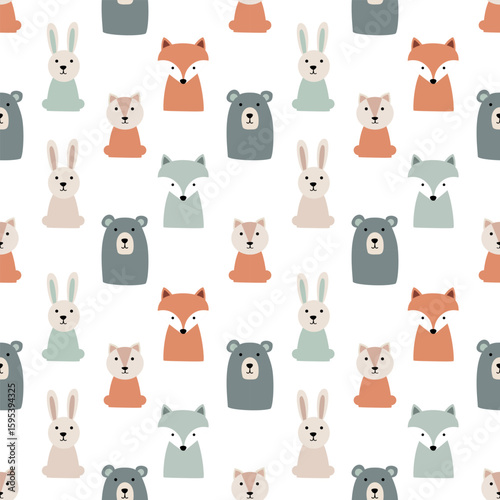 Animal pattern on white isolate background