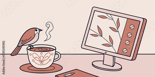 vector illustration of a cup of coffee