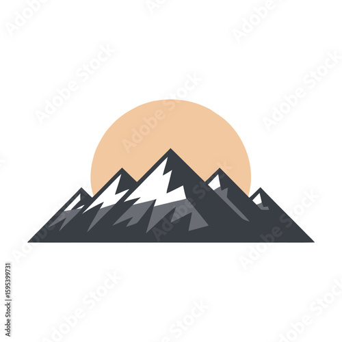 Mountain landscape icon vector logo business template