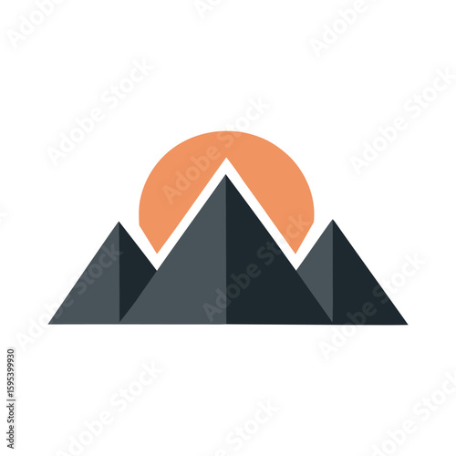 Mountain landscape icon vector logo business template