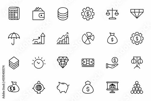 A clean bundle focused on showing value for money, optimized spending, and decision-making—perfect for presentations and analytics interfaces