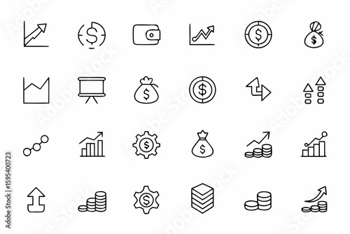 A sharp, professional bundle showcasing upward movement, sales success, and financial expansion—great for business pitch decks, marketing materials, and investment visuals