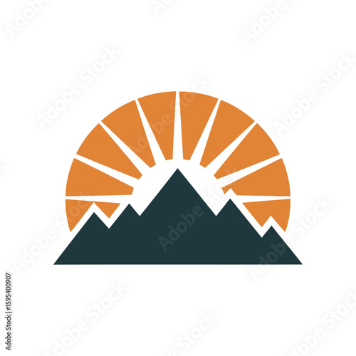 Mountain landscape icon vector logo business template