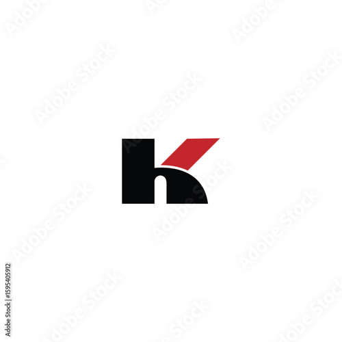 Free Download Modern Geometric Letter K or HK or KH Logo with white background.  - GFXLoad