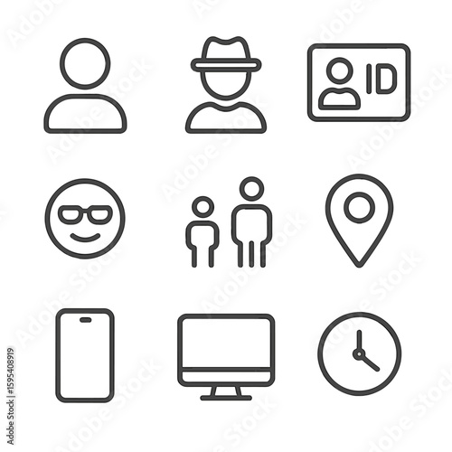 Icons respondent vector characters modern set icon speech any survey no guest