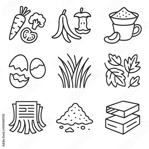 Newspaper isolated icon compostable speech vector bubbles icons set uniform equally no