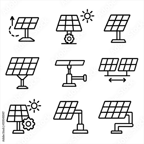 Emojis mount tilt transparent no icon solar modern vector captions grid panel