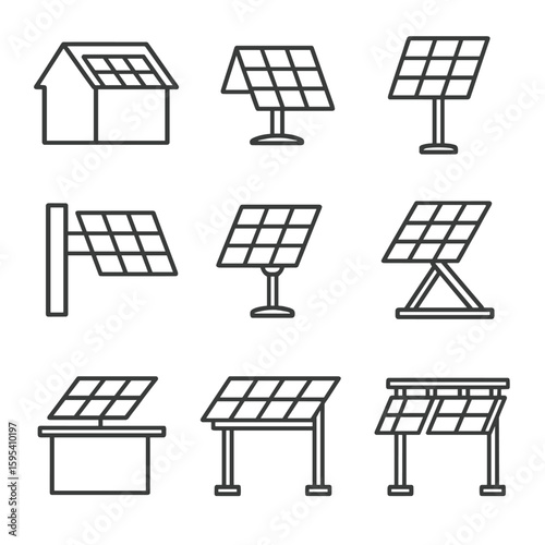 Captions no panel icons solar mount bubbles labels vector icon modern emojis
