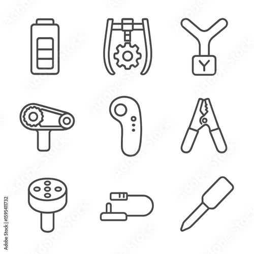 Belt remote no motor vector electric characters tool icon skateboard captions transparent