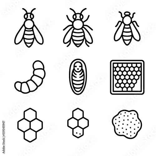 Transparent drone vector icons propolis detailed numbers grid no bee icon stores