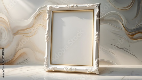Empty premium white photo frames mockups for pictures or photograph