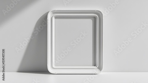 Empty wall photo frames template mockups for pictures or photograph isolated