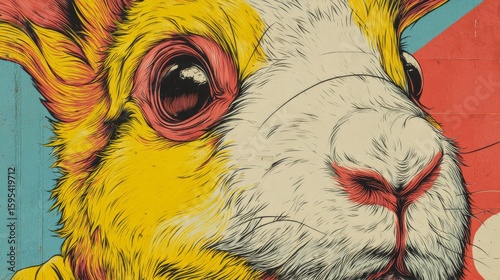 pop-art comic animal artwork 