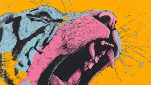 pop-art comic animal artwork 