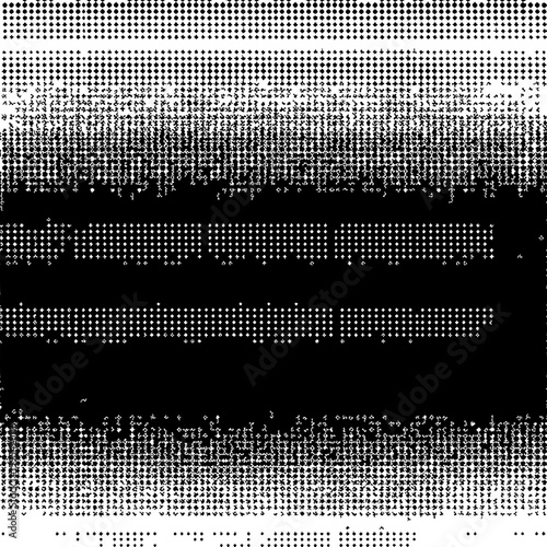 Abstract Data Field: A graphic representation of data, constructed from a pattern of black and white pixels. This image is abstract, hinting at technology, code, and digital information. 