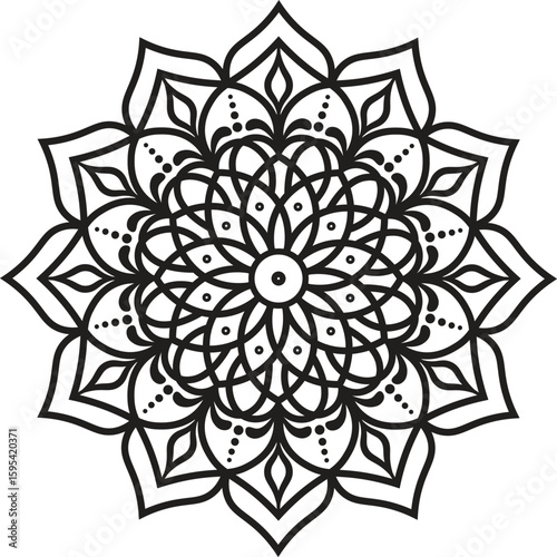 Floral Decorative Mehndi Vector Design