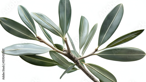 Olive Tree Branch isolated on transparent background  