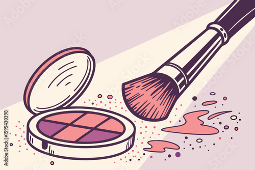  vibrant, dynamic, colorful, abstract, artistic, makeup brush, splatter, pigment, powder, holi festival, dramatic lighting, cinematic, bokeh, high contrast