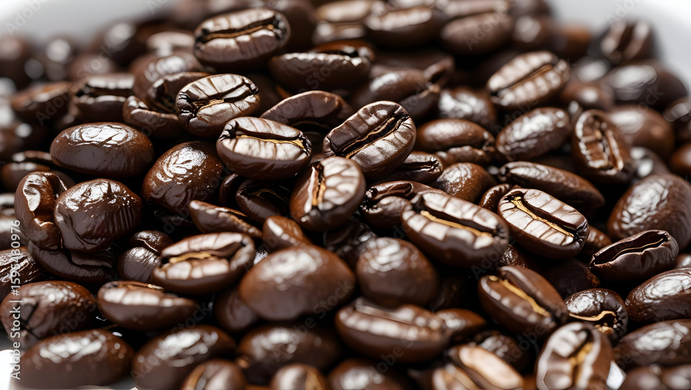 Fototapeta premium Coffee Beans isolated on transparent background