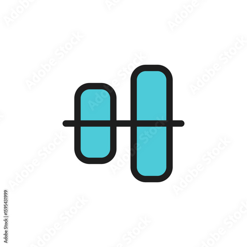 align icon is designed in a visually appealing and easily recognizable style. It’s suitable for various visual needs such as apps, digital media, or other graphic design projects