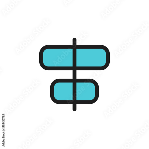 align icon is designed in a visually appealing and easily recognizable style. It’s suitable for various visual needs such as apps, digital media, or other graphic design projects
