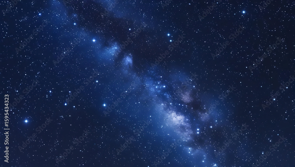 Fototapeta premium Night Sky with Stars isolated on transparent background 