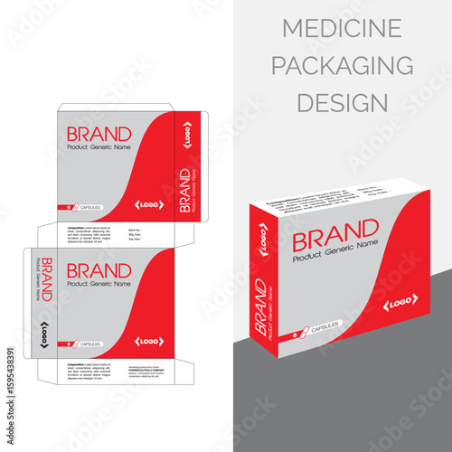 Capsules box packaging design for Medicine 