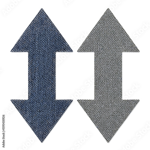 Abstract image of two opposing directional arrows, symbolizing opposite directions or ideas