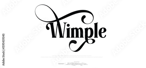 Wimple  modern sports tech font typography. minimal vector typeface for a company. Minimal gaming fonts for logo design.