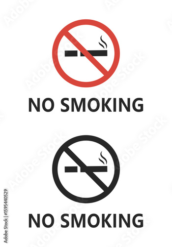 No smoking sign. Flat vector illustration. White background.