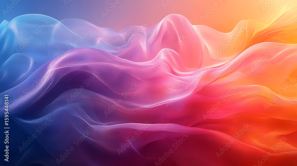 Obraz premium Abstract Colorful Waves of Light and Energy Vibrant Gradient Background