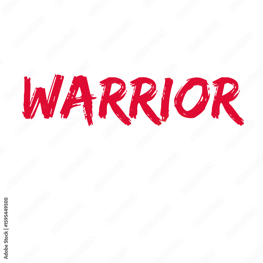 WARRIOR Bold Red Brush Typography – Motivational Strength Quote Design for T-Shirts, Stickers, and Posters WARRIOR Bold Red Brush Typography – Motivational Strength Quote Design for T-Shirts, Stickers, and Posters