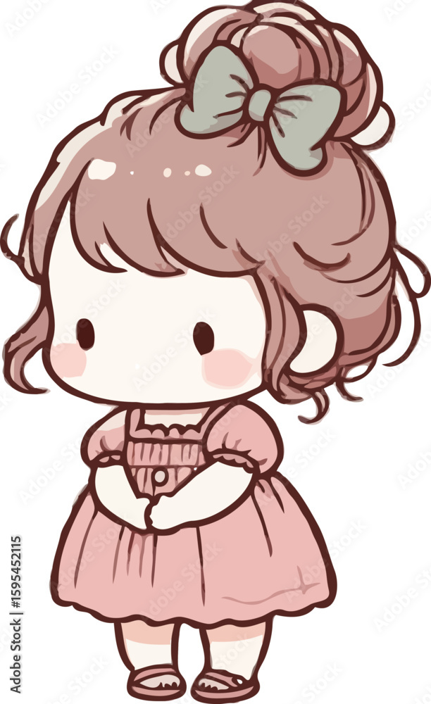 Fototapeta premium cute baby girl