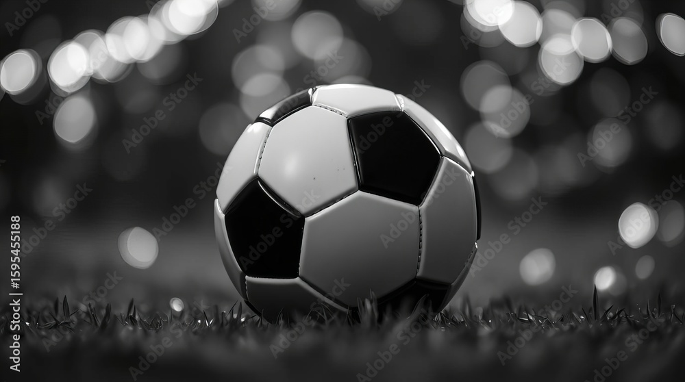 Fototapeta premium Mystic Black and White Football Dream Scene 
