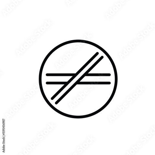Not Equal Sign Geometric Symbolism in Graphic Design for Visual Communication and Mathematical Concepts