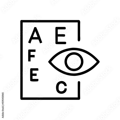 Eye examination vision test chart design for optical health and vision screening