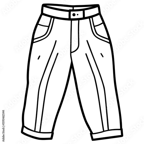 Hand-drawn style pants vector