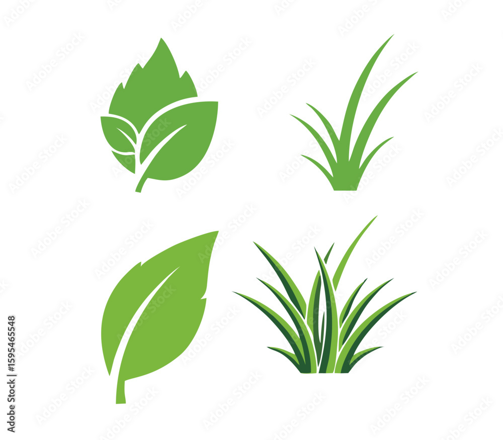Fototapeta premium Set of Nature Logo Designs – Eco-Friendly, Minimal, and Organic Style for Branding and Identity