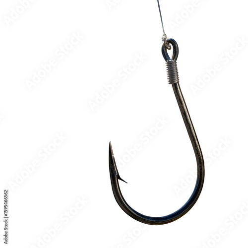 fishing hook on white background